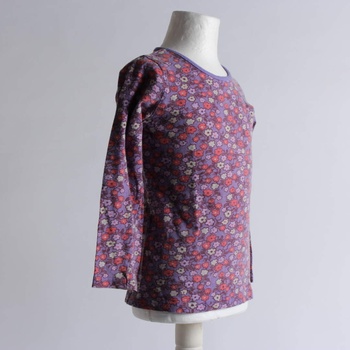 Dívčí tričko fialové s motivem květin