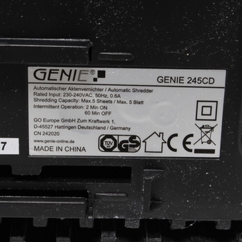 Skartovačka Genie 245 CD stříbrná/černá