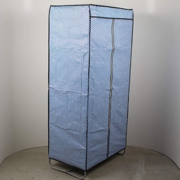 Šatní skříň z PVC modro bílá proužkovaná