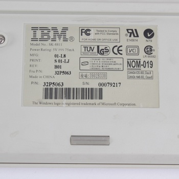 Klávesnice IBM SK-8811 bílá