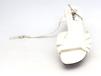 Dámská letní obuv na podpatku bílá