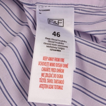 Pánská košile F&F světle růžová s proužky