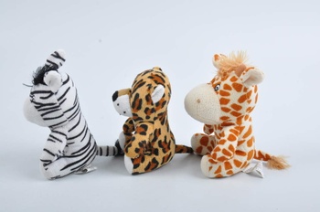 Plyšáci: leopard, zebra a žirafa