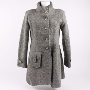 Dámský kabát podzimní odstín šedé