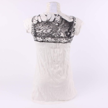 Dámské mini šaty sure bílé s černým potiskem