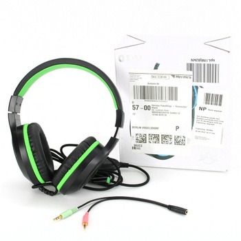 Herní sluchátka Karvipark H-10 zelenočerné