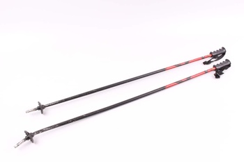 Sjezdové hůlky červeno černé 105 cm