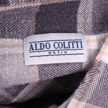 Pánská košile Aldo Colitti šedá kostkovaná