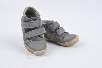 Dětské boty na suchý zip šedé