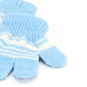 Dětské rukavice bílo modré 