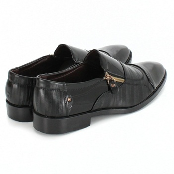 Pánské černé poloboty - společenská obuv