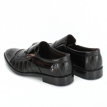 Pánské černé poloboty - společenská obuv