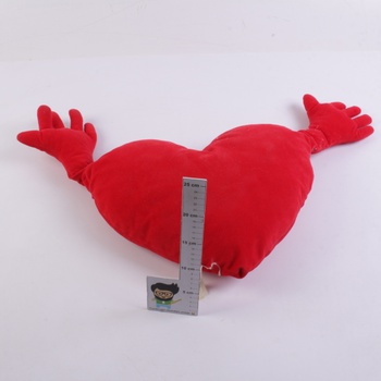 Plyšový polštář IKEA ve tvaru srdce 