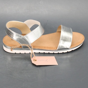 Dámské letní sandálky Jomix stříbrné 38