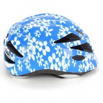 Dětská helma Abus modrá s květinami