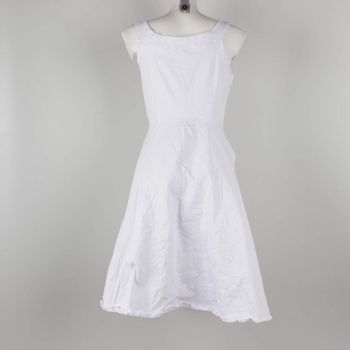 Dámské šaty odstín bílé s kytkou
