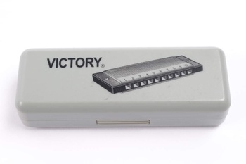 Foukací harmonika Victory stříbrná