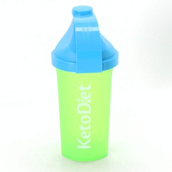 Láhev na pití - shaker KetoDiet zelenomodrá