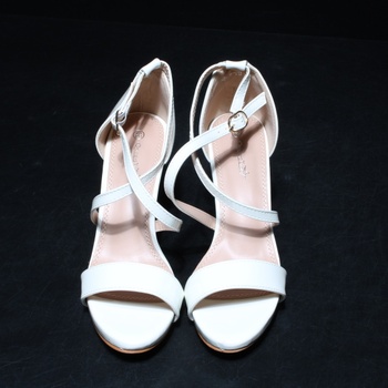 Dámské vysoké sandále Queen Tina bílé