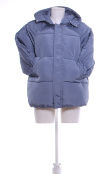 Dámská zimní bunda s kapucí modrá XL