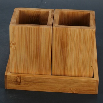 Dřevěný kancelářský box na psací potřeby