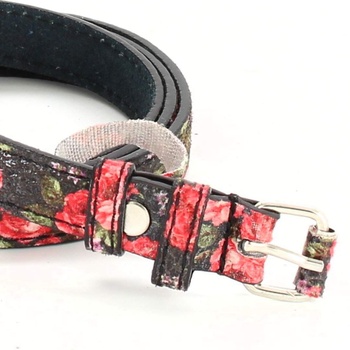 Dámský pásek TRN Accessories černý s květy