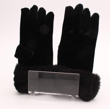 Sametové rukavice černé