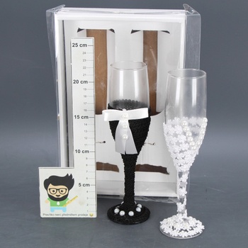 Svatební sklenice na šampaňské LONGBLE 2 ks