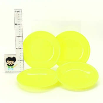 Žluté plastové talíře 4 kusy