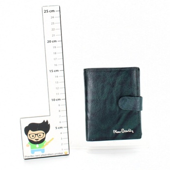 Černá kožená peněženka 14,3 x 11,9 cm