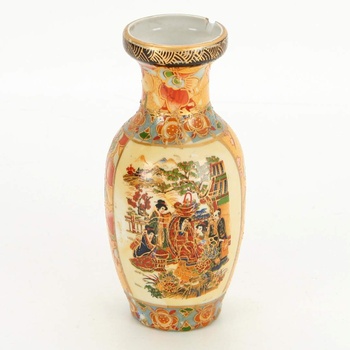 Keramická váza - japonský motiv