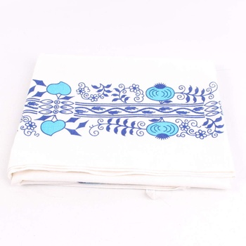 Textilní ubrus bílo-modrý 140 x 120 cm