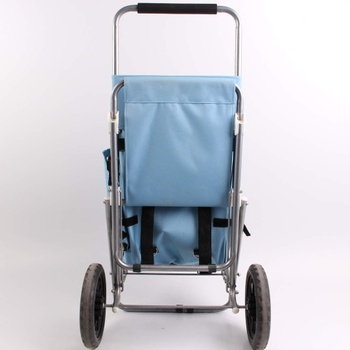 Poštovní vozík na kolečkách modré barvy