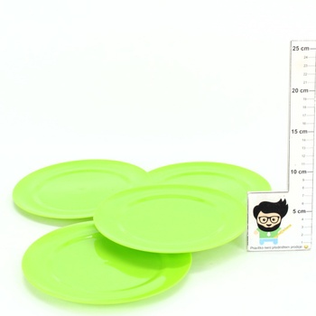 Zelené plastové talíře 4 kusy