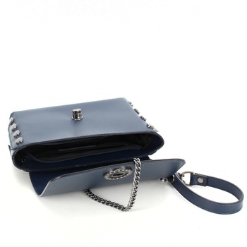 Dámská kabelka se stříbrnými doplňky modrá