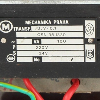 Transformátor Mechanika Praha BJV-0,1