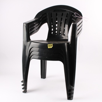 Zahradní plastová židle černá