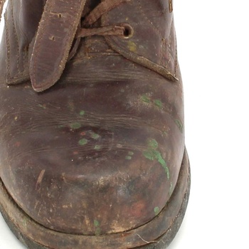 Pánské zimní kožené boty hnědé