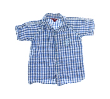 Dětská košile Kenvelo kostkovaná modrá
