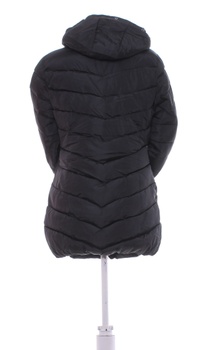 Dámský zimní kabát s ozdobným zipem černý L