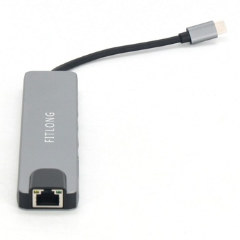 USB hub FITLONG 8 v 1 šedý