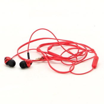 Červená sluchátka do uší Sony 