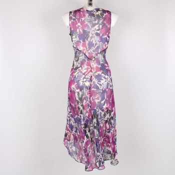 Dámské šaty na ramínka fialovorůžové