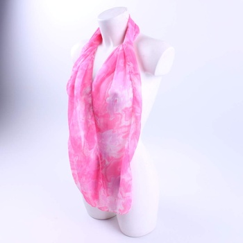 Dámský šátek batikovaný odstín růžové