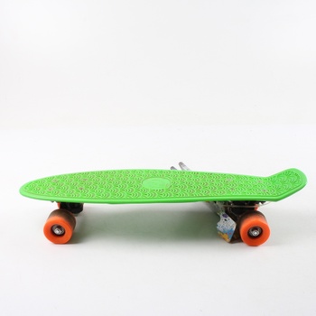 Pennyboard zelený s oranžovými kolečky