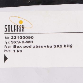 Box pod síťovou zásuvku Solarix SX9-0-WH