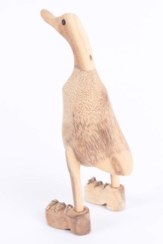 Dekorativní soška dřevěná kachna 26 cm