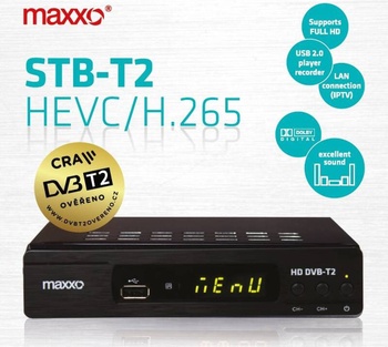 Set-top box Maxxo T2 HEVC/H.265 černý