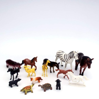 Figurky plastových zvířátek 15 ks