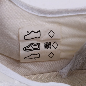 Dámské plátěné boty bílé s motivem lístků